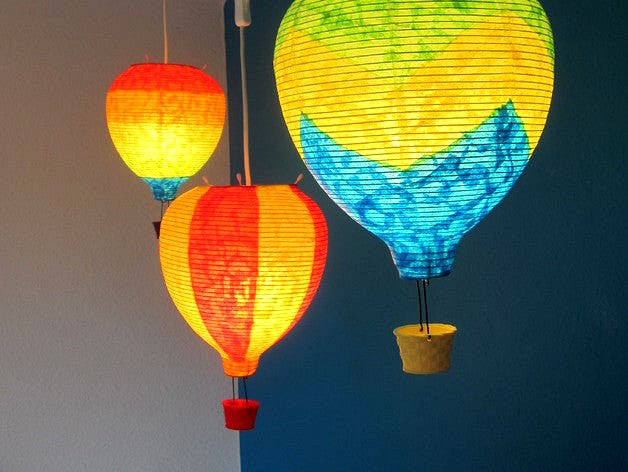 Hanging Hot Air Balloon Lamp by spencer