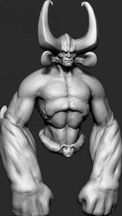 Creature Upperbody 3D Model