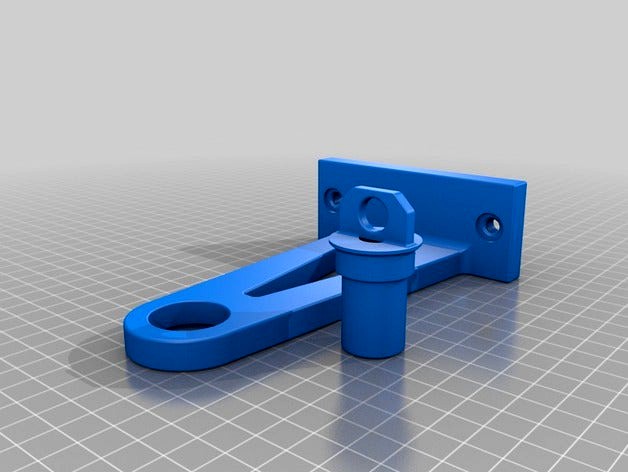 Another Spool holder to hang under a shelf (upgraded) - Prusa i3 hephestos  by porraz