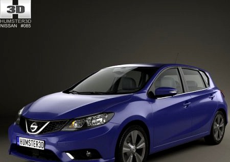 Nissan Pulsar hatchback 2014 3D Model