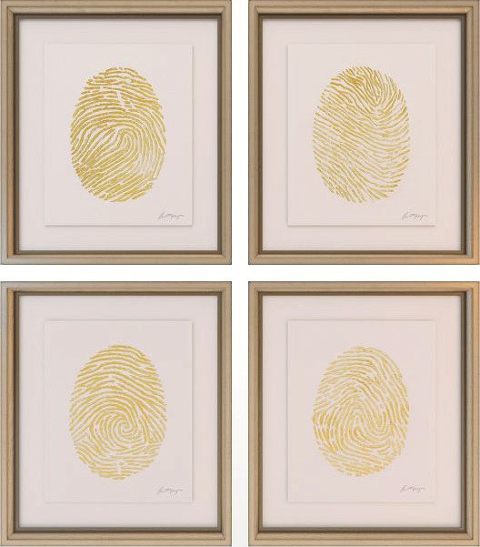 Charlotte Morgan Hand Painted Gold Fingerprints 3D Model