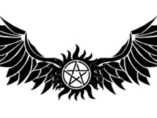 Supernatural Angel Pentagram Pendant/Key-chain  by TheMakerKid_Moffit