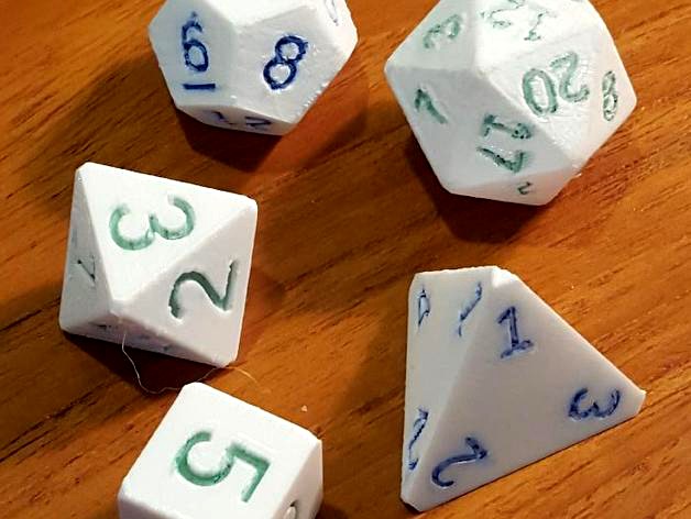 OpenSCAD Polyhedral Dice by TimEdwards