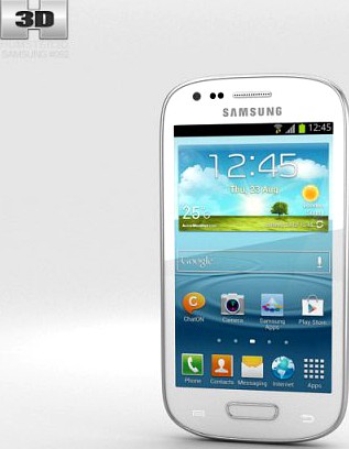 Samsung I8200 Galaxy S III Mini VE White 3D Model