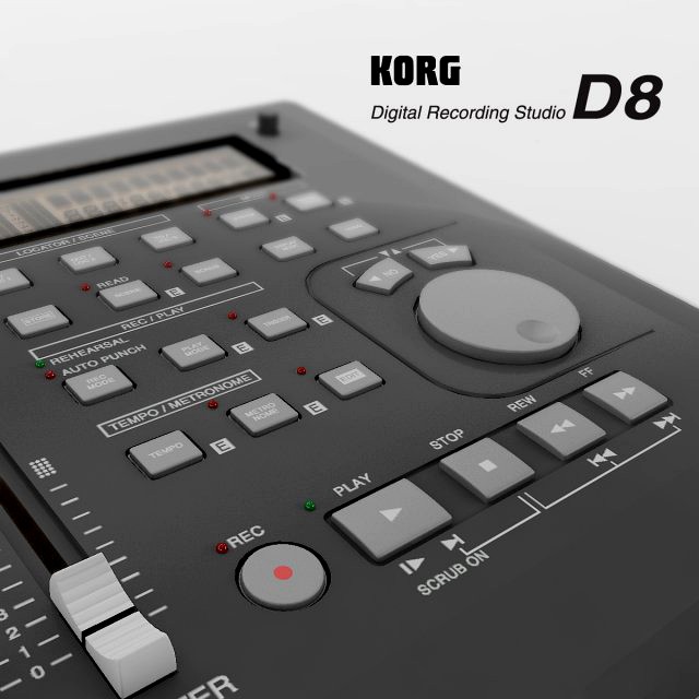 Digital Recording Studio Korg D8 3D Model