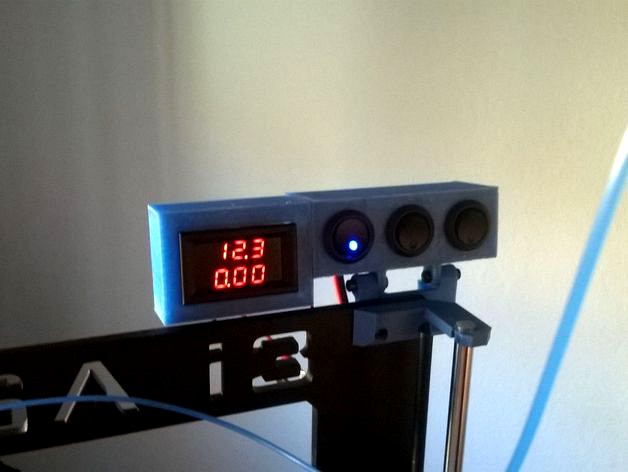 Soporte Voltimetro / Amperimetro Para impresora 3D A-004 by Lopezmodd