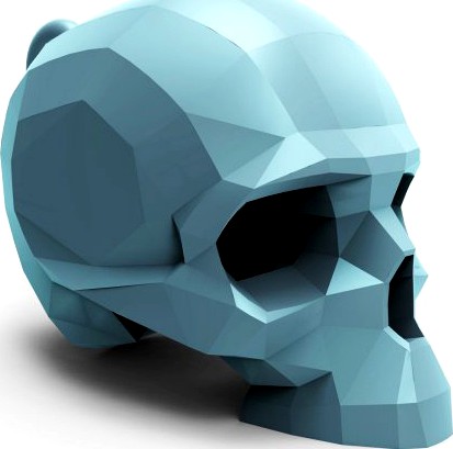 Faceted skull pendant 3D Model