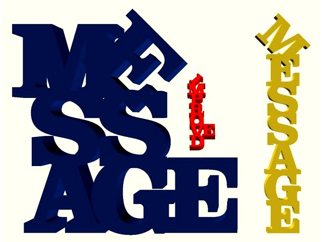 Variable WORD Sculpture by Roebi