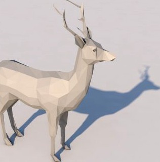 Low poly deer model 3d 3D Model