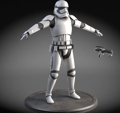Star Wars First Order Stormtrooper Light 3D Model