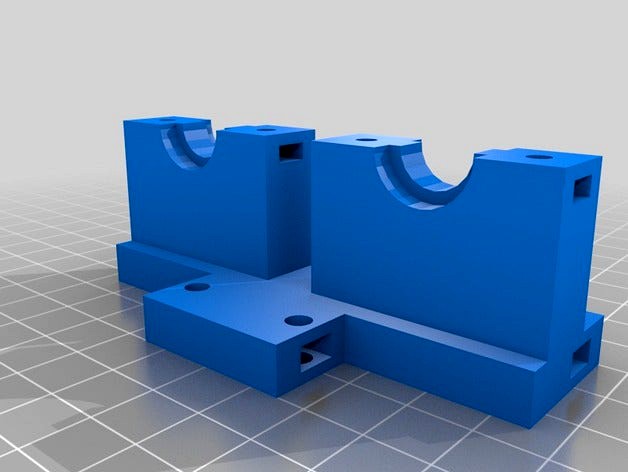 Prusa i3 rework dual bowden mount E3D-v6 (J-Head) by s_s_