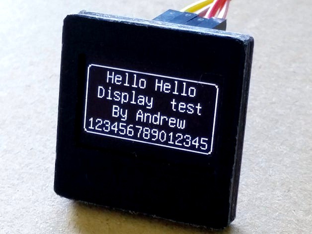 Bezel for I2C OLED display by AndrewFromOz