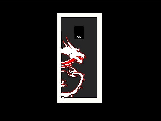 MSI Dragon for NZXT s340 front panel by jasonlove199450