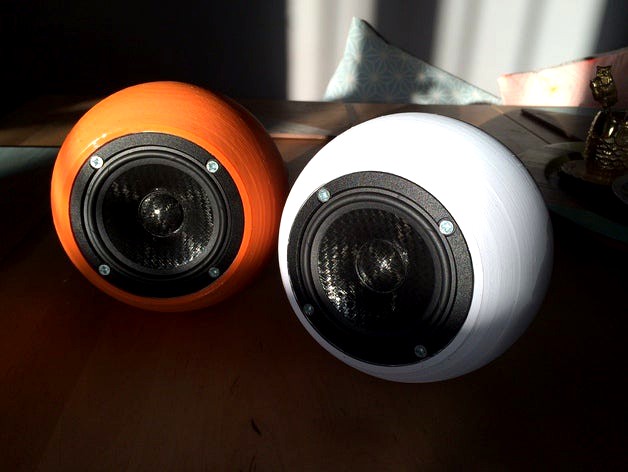 Spherical speaker with integrated wall mount by alexmordue