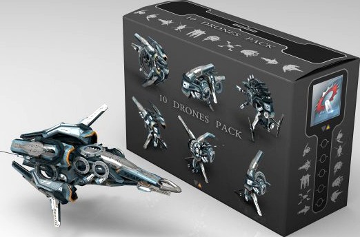 10 Drone Pack - Cybertech 3D Model