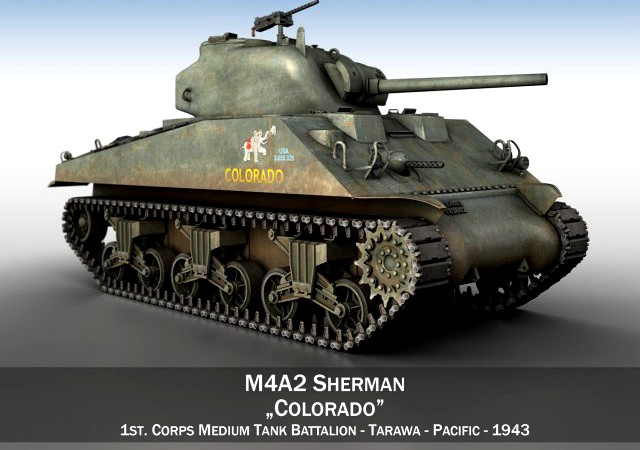 M4A2 Sherman - Colorado 3D Model