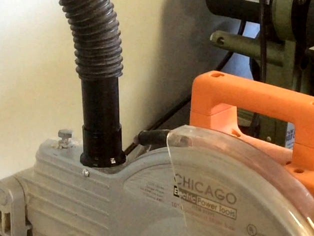 Vacuum Adapter for Chicago Electric Miter Saw by Elproducts