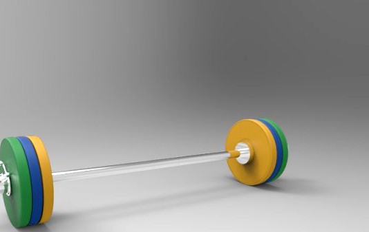 Gym Barbell 3D Model