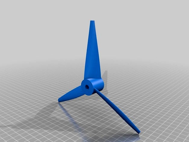 propellers and repellers - OpenSCAD library fully parametrized using Naca four digit airfoil data by Parkinbot