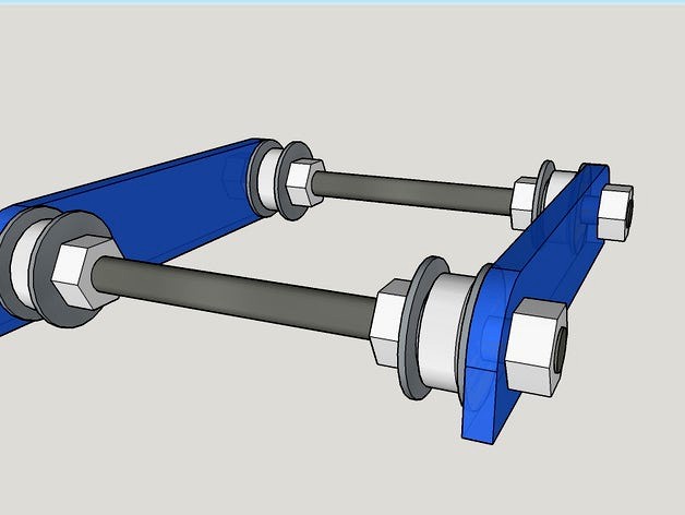 1/4" threaded rod SPOOL HOLDER for Fusion Reach Printer by Reach3D_Nate_Rogers