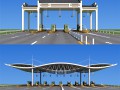 Highway toll station 3D Model