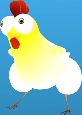 Toon chicken 3D Model