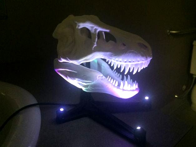 Programmable Lighted T-Rex base. by jimlee