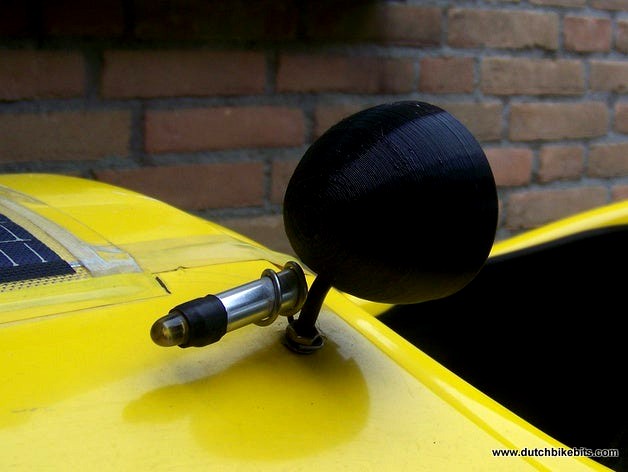 Aerodynamic fairings for Busch und Muller CycleStar bicycle mirrors by davidhembrow