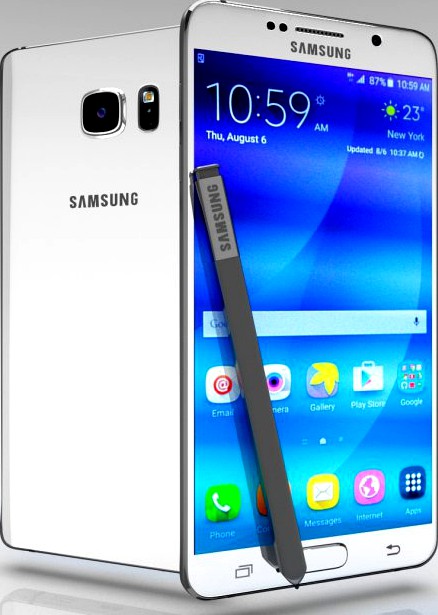 Samsung Galaxy Note 5 White Pearl 3D Model