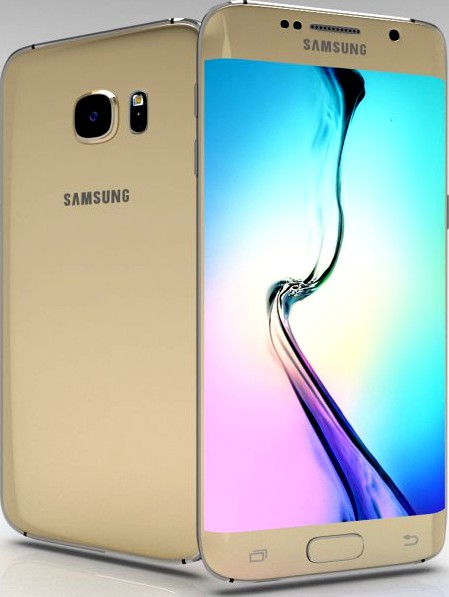 Samsung Galaxy S6 Edge Plus Gold Platinum 3D Model