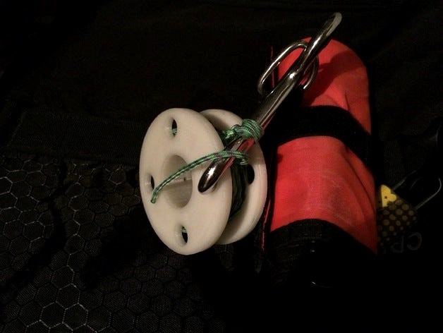 Scuba Diving Compact Finger Spool Reel - 10M by airmamaf