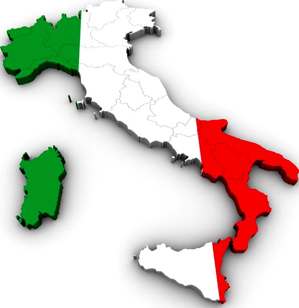 Map of Italy 3D Model