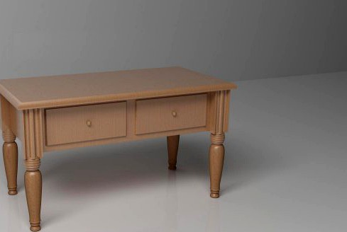 Wooden desk 3D Model