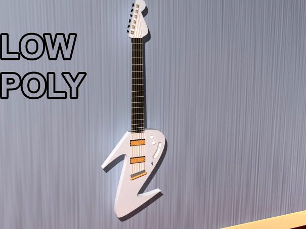 Melody electric guitar 3D Model