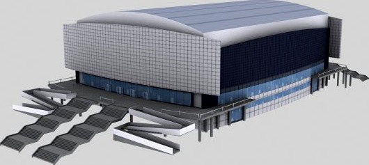 Stadium curling center 3D Model