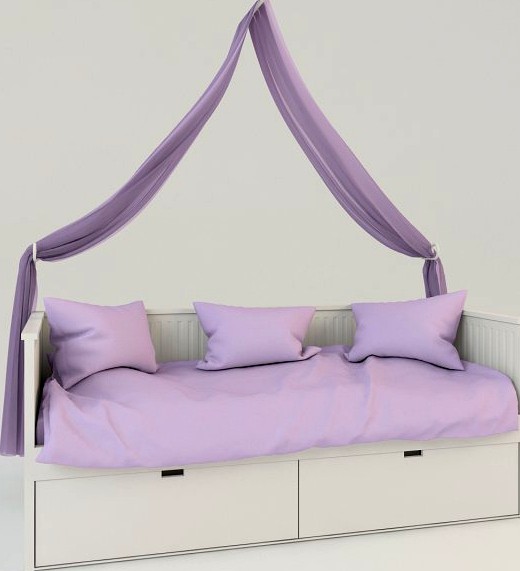 Childrens canopy bed 3D Model