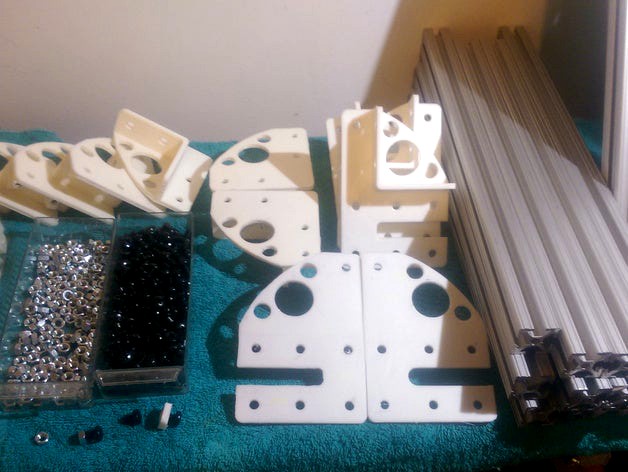 Modified corner side gussets for 10 series aluminum extrusions 1" square by Thump2010