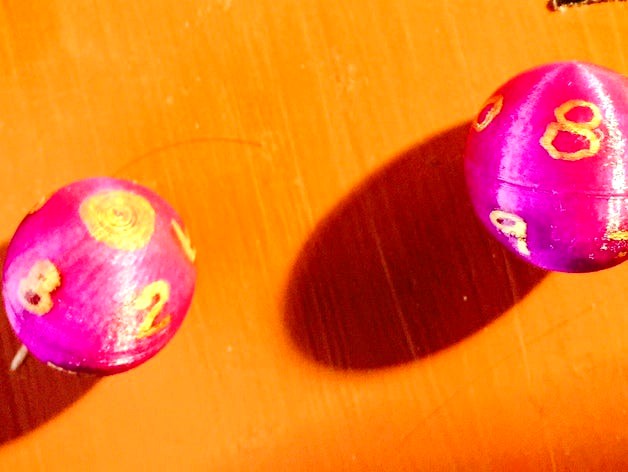 Spherical D10, ten sided die by pantros