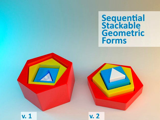 Sequential Stackable Geometric Forms by Pikitote