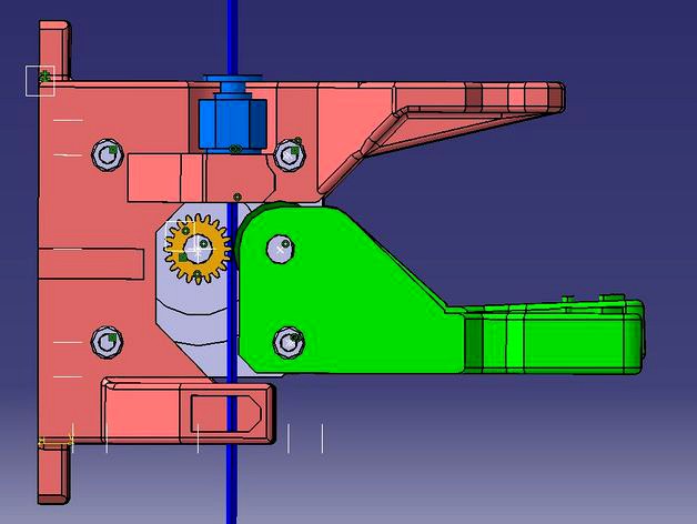 Dual Bowden Extruder e3d V6 für Hadron  by cheffeundwackl