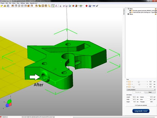 Fixed thread-able piece for SmartRap Core Extruder by jesse