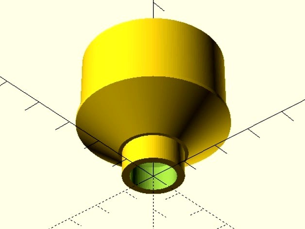 Hubba Hubba v1.1 (Parametric & Customizable hole adapter) by bummster