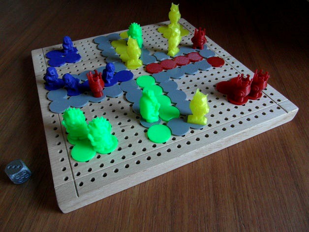 Makerboard Game #2: German-Style Pachisi by LokusArts