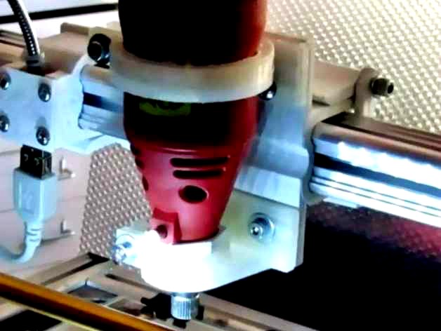 Fast-clamp mount, transfoms K8200/3Drag in CNC milling machine using Valex drill. update 03 by sillano