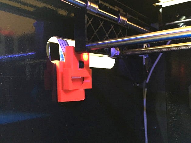 Raspberry Pi camera mount for Flashforge Creator Pro by bcoover
