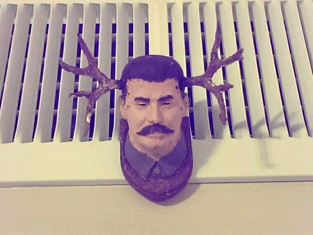 Stalin Antler Plaque by blakefobrien