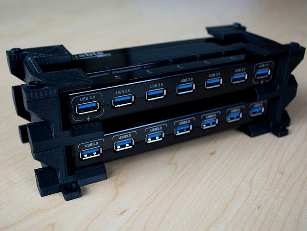Modular Bracket for Plugable 7 Port USB3 Hub by Plugable