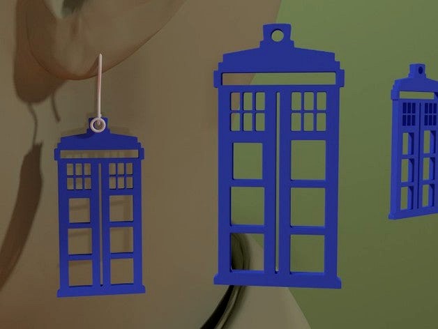 Doctor Who - Tardis Earring by AwesomeA