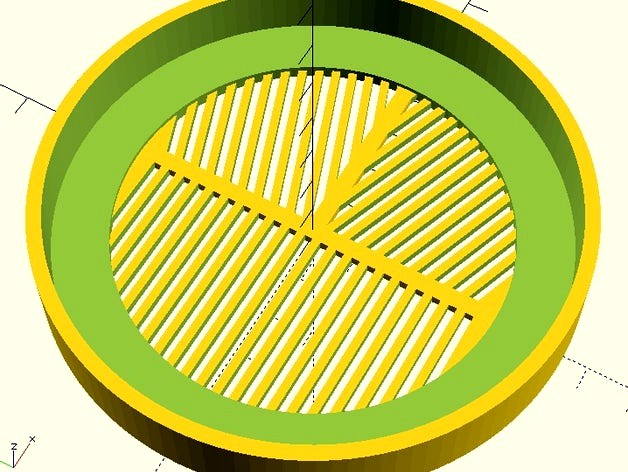 Taylored Bahtinov mask - Parametric OpenScad file including the "Bahtinov factor" - Masks for William Optics GTF81 and MAK Intes Micro M603 by McKraken