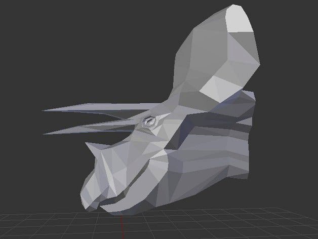 Low Poly Triceratops Head by south2012